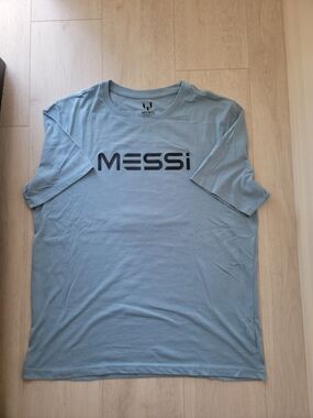 Messi Men's Sky Blue Logo Short Sleeve Tee